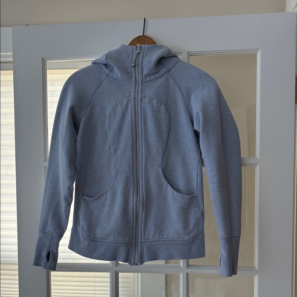 Lululemon Light Blue Zip-Up Hoodie